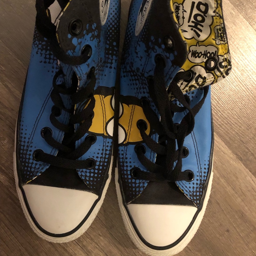 Simpsons Converse Blue High-Tops with Graphic Design - Picture 5 of 10